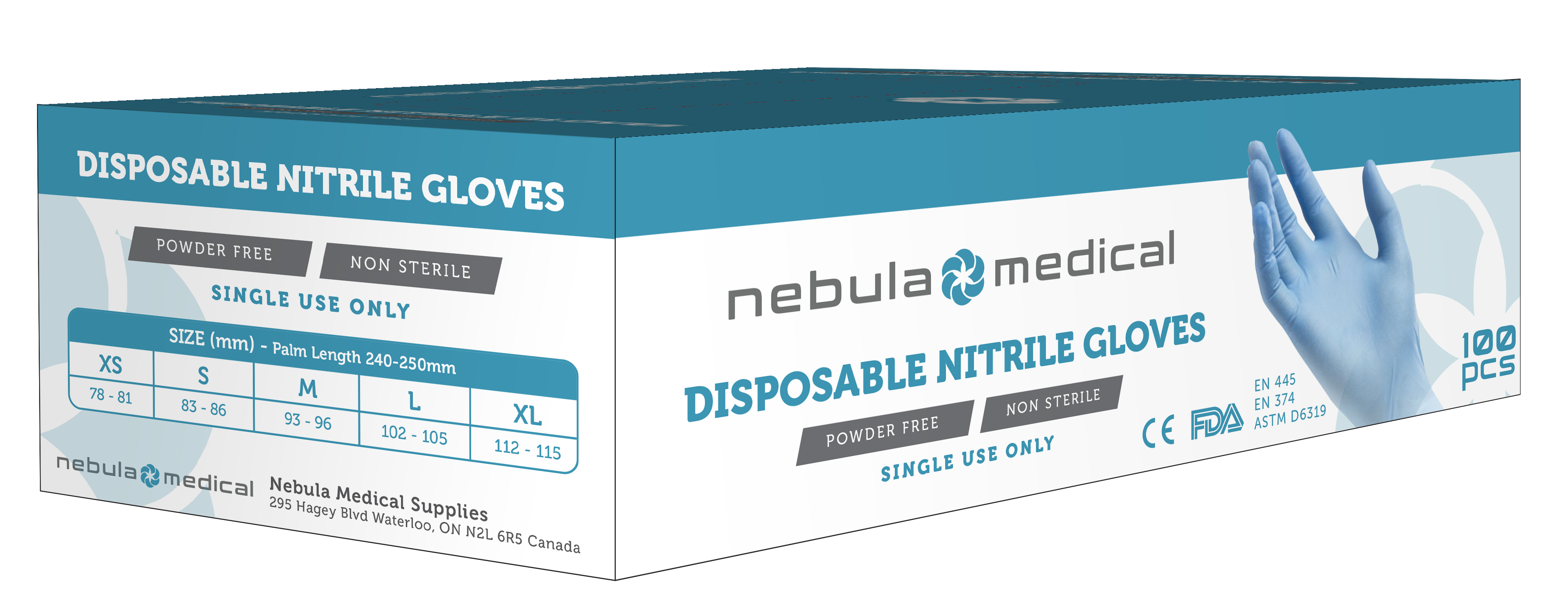 Nebula Medical Nitrile Glove Box